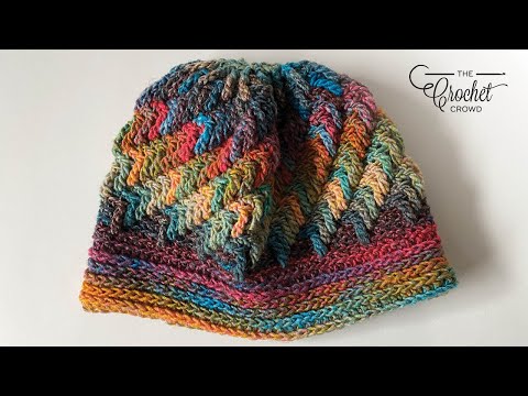 Crochet Hats with Red Heart Roll With It Melange Yarn 