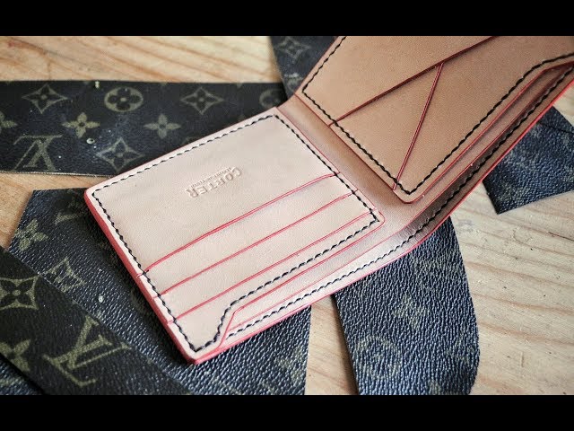 Preserving the memory of a father - built a Louis Vuitton Minimal Wallet  from his 30 year old LV Multiple Wallet : r/Leathercraft