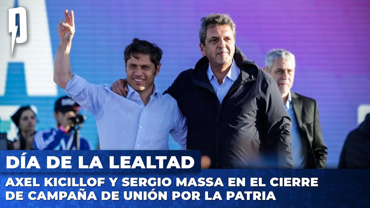 Axel Kicillof y Sergio Massa en el cierre de campaña de Unión por la ...