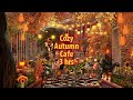 ASMR soundscape - 🍂☕ Cozy Autumn Cafe Ambience 3hr (rain, thunder, purring, windchimes) 🌻