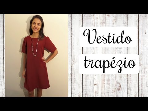 vestido trapezio midi