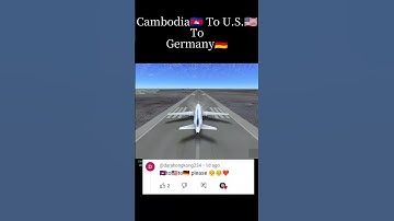 Cambodia To U.S. Takeoff & Germany Landing ✈️ Ultra Real Flight Simulator #aviation #shorts #viral