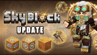 completing visitors spawn area build! in block man go sky block!