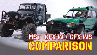 MST CFX-W / CFX-WS Comparison - What are the differences?
