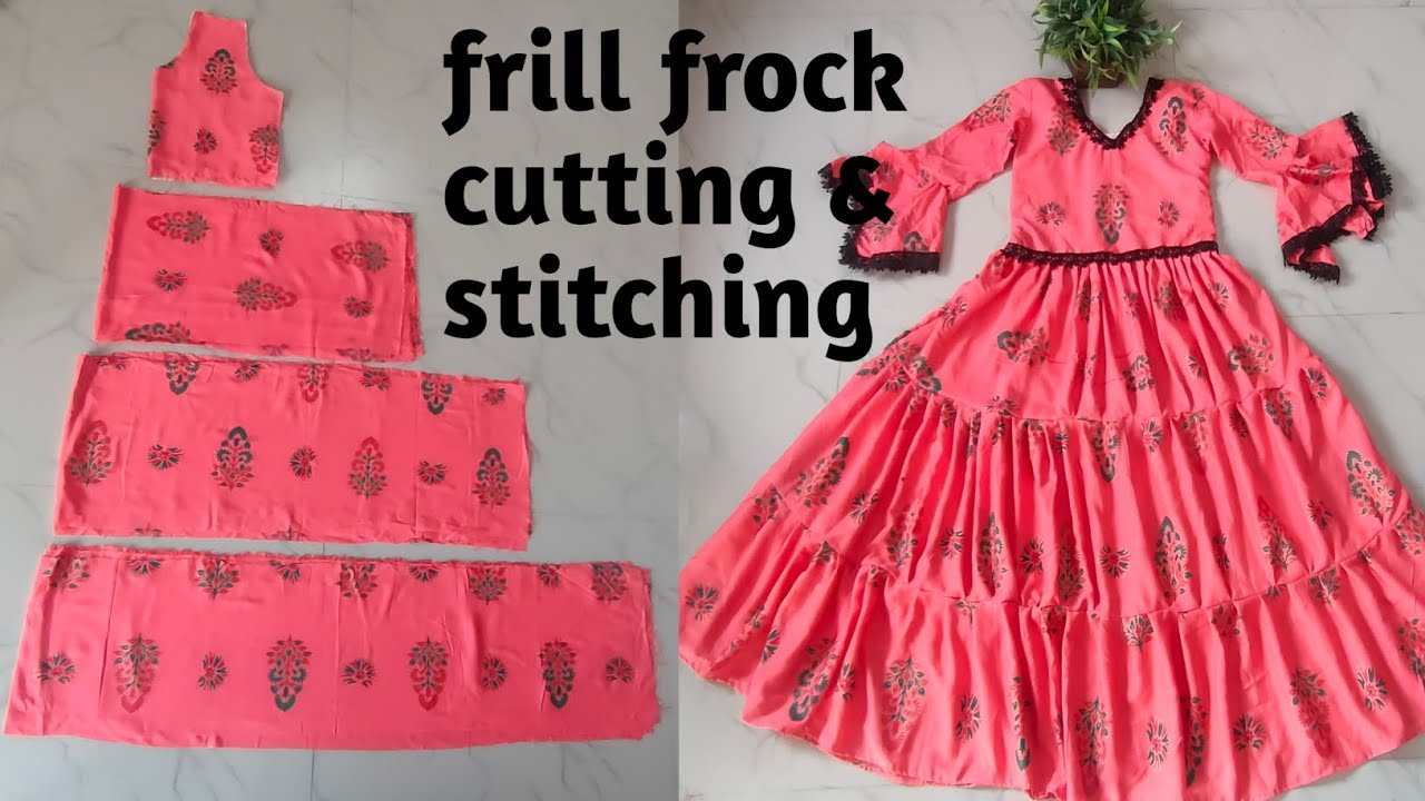 Beautiful Frill Baby Frock Cutting And Stitching/Baby Frock Design - YouTube