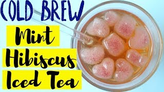 🍹COLD BREW MINT HIBISCUS ICED TEA♥ Vegan & Plant Based Summer Drink! screenshot 3