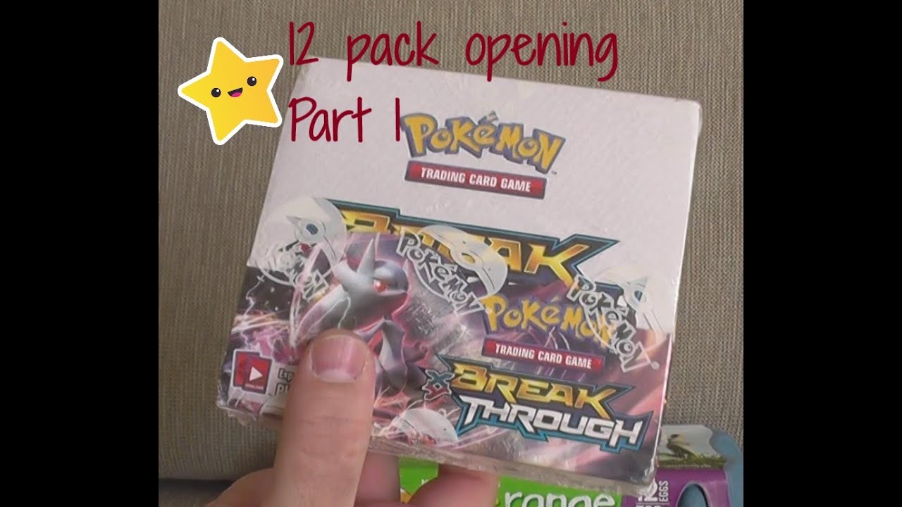 Opening 12 packs from a Pokemon Breakthrough Booster box. Recorded 2018 ...