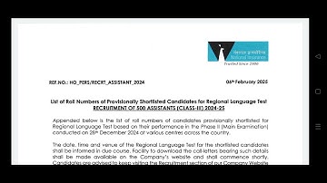 NICL Assistant Mains Result Out | #ibps #niclassistant #nicl