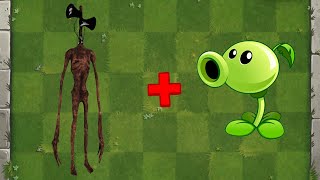 Siren Head + Peashooter Fusion - Plants vs Zombies Animation