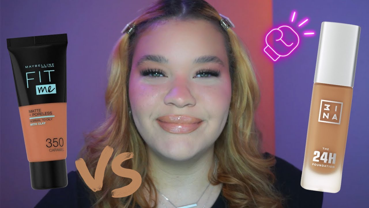 FOUNDATION FACE OFF EP1 (3INA 24HR VS MAYBELLINE FIT ME MATTE)
