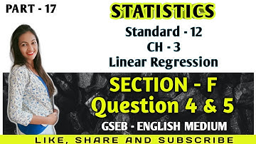 Linear Regression | Statistics std 12 | English Medium | GSEB