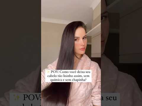 Como você deixa seu cabelo tão lisinho, sem chapinha e sem química? #cabeloliso #alisamentonatural