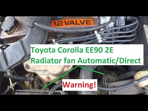 Toyota Corolla Radiator Fan Settings Automatic and Direct