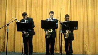 Trio de saxofone ; JAZZ . Jorge Matteus ,Abner Mateus ,Ramon Lima.