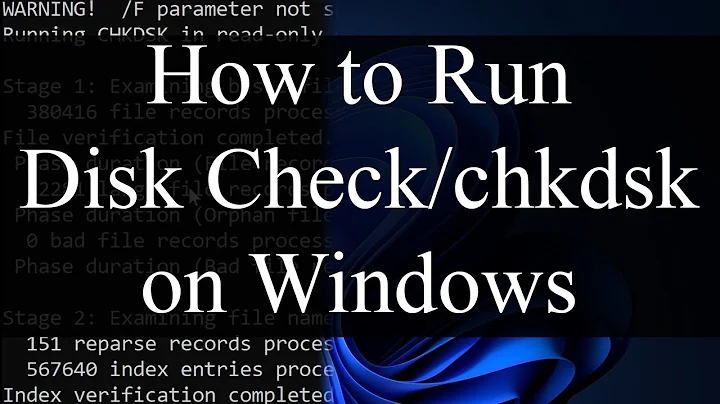 How to run a Disk Check (check disk) In Windows using the Command Prompt - Demo on Windows 11