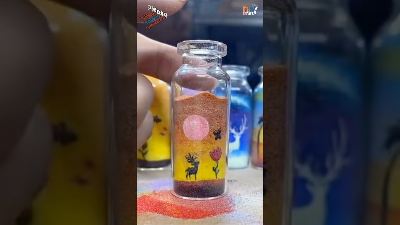 Create Stunning Sand Art in a Bottle! 🌈 | Easy DIY Sand Art Tutorial 