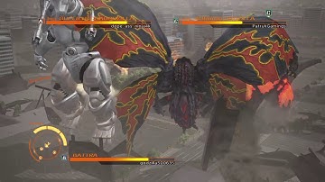 battra (adult) vs super mechagodzilla vs burning Godzilla - godzilla ps4