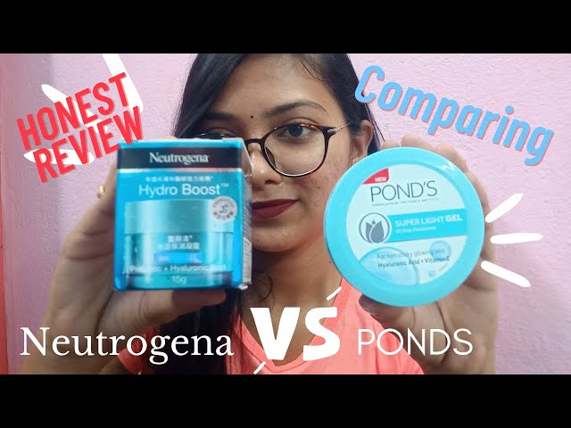 Ponds Super light Gel Vs Neutrogena Hydro Boost Gel/Honest Review/Comparing/Telugu Review. class=