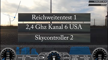 #09 Reichweitentest Bebop 2+Skycontroller 2 2,4 Ghz Channel 6 (cut,GPS Overlay,Bebop 2 ,Range test)