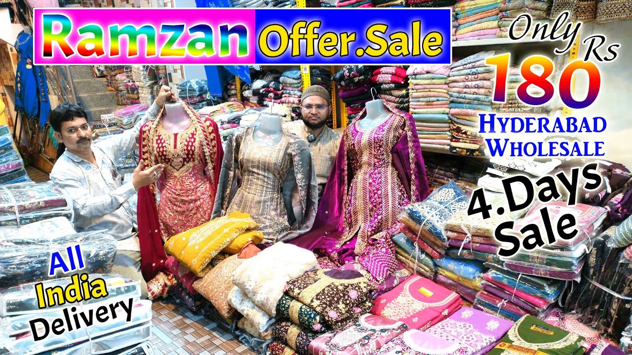 Hyderabad Wholesale Ramzan Special Offer Dhamaka Sale Only 4.Days 180 Rs || Sidra Fashion Suit ||