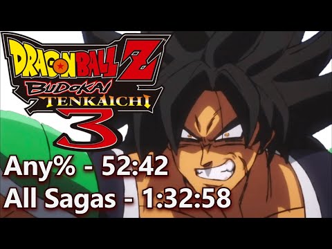 Dragon Ball Z: Budokai Tenkaichi 3 All Sagas Speedrun in 1:32:58 (Wii)