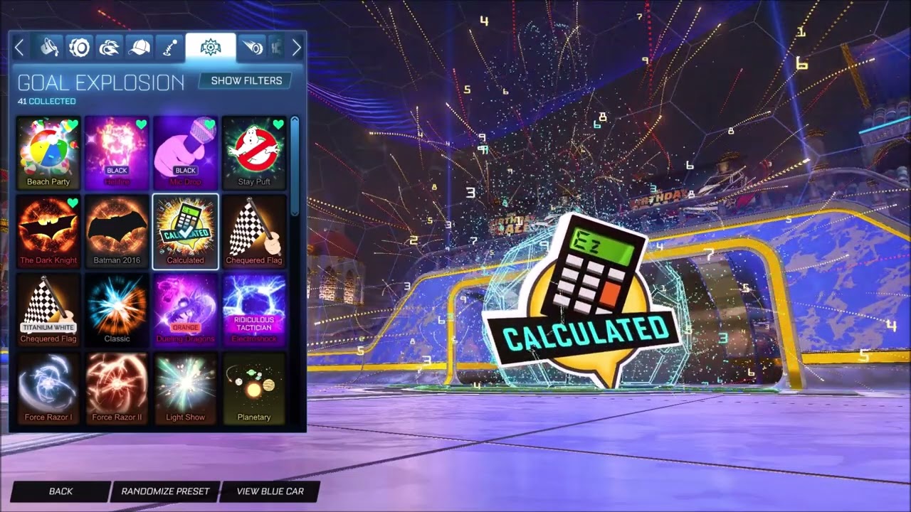 CALCULATED GOAL EXPLOSION | Rocket League