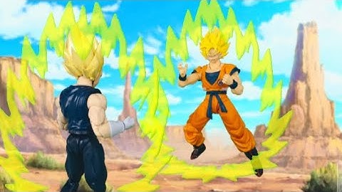 Majin Vegeta vs Goku-Dragon ball stop motion #stopmotion #goku #anime #dragonball