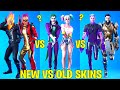 NEW SKINS vs OLD SKINS In Fortnite Dance Battle! #2 (Black Widow Snow Suit, Ghost Rider, Midas Rex)