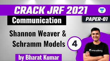 Crack JRF 2021| Communication by Bharat Kumar | Shannon Weaver & Schramm Model of Communication