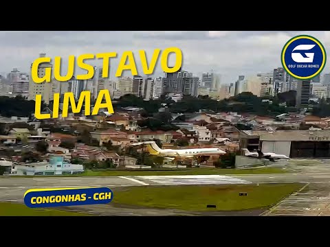 Aeronave do cantor Gustavo Lima em Congonhas