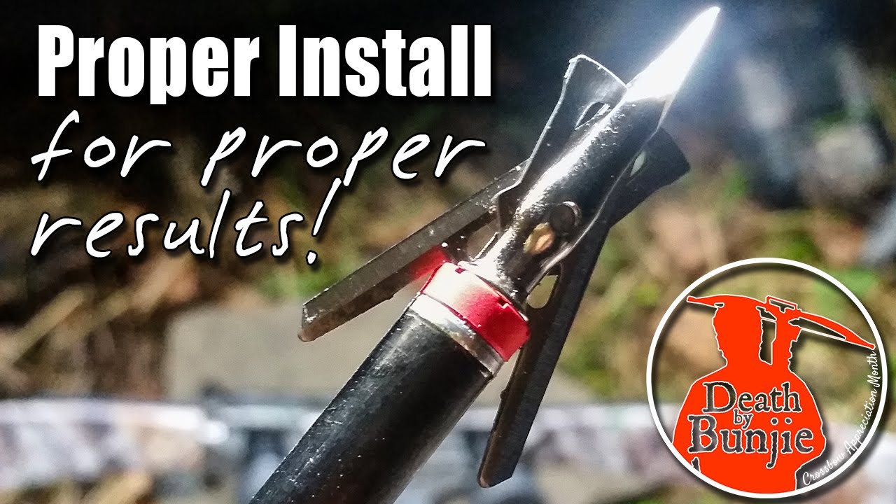 How to Properly Install the Rage CROSSBOW Hypodermic Broadhead! YouTube