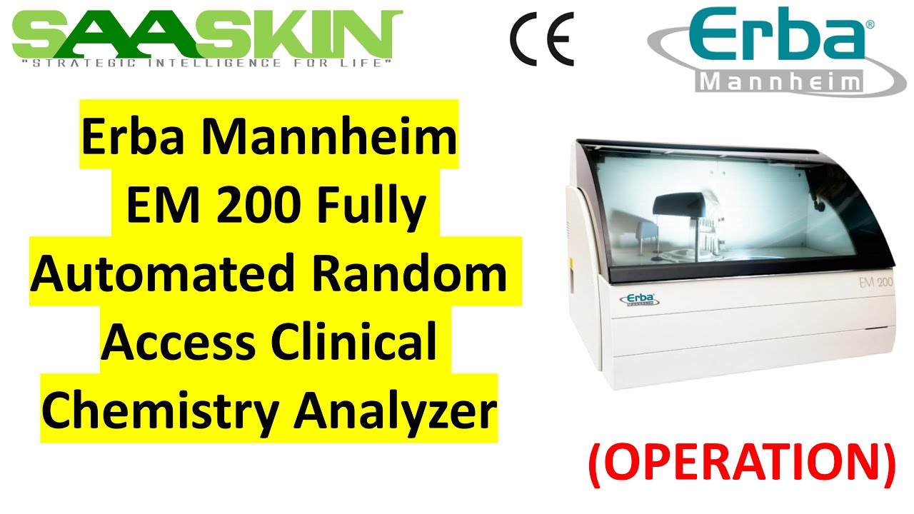 Erba Mannheim EM 200 Fully Automated Random Access Clinical Chemistry ...