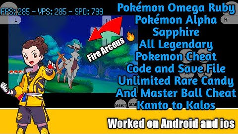 Pokemon Omega Ruby cheat codes and Save File All Infinite Items 9999X On Android Full Explained