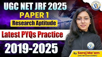 UGC NET Paper 1 Research Aptitude PYQs 2019-2025 | Vision JRF | Research Aptitude By Saroj Mam