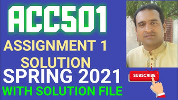 acc501 assignment 1 solution spring 2021 ~ acc501 assignment 1 solution 2021