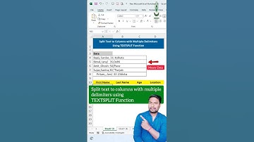 ✅ TEXTSPLIT FUNCTION | 👉 Split text to columns with multiple delimiter using TEXTSPLIT Function |