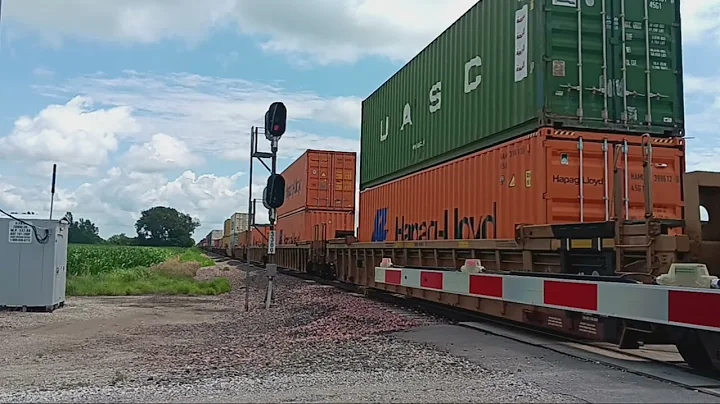 UP #6173 Intermodal Train W in California Junction, IA (7-5-25)