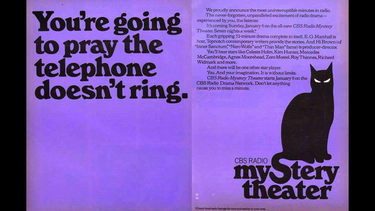 CBS Radio Mystery Theater final broadcast message. YouTube