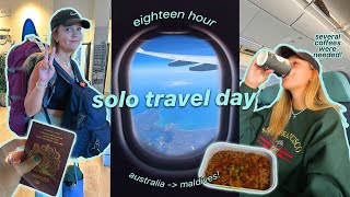 SPEND A SOLO 18HOUR TRAVEL DAY WITH ME! Airport Vlog ✈