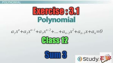 TN New Syllabus Class 12 Maths | Exercise 3.1| Sum 3 | Unit 3 | Theory of Equation | சமன்பாட்டியல்