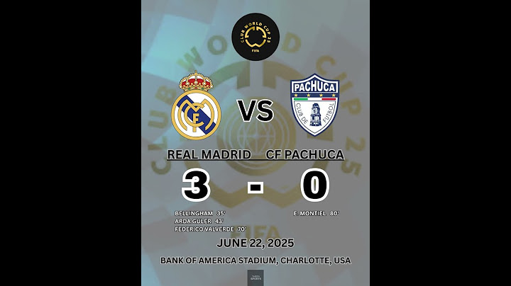 Real Madrid vs CF Pachuca June 22, 2025  score