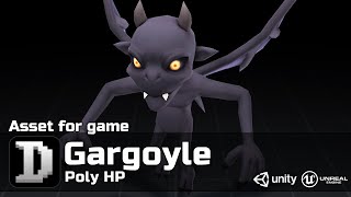 Poly HP - Gargoyle | 3D | For UE/Unity | Game Ready