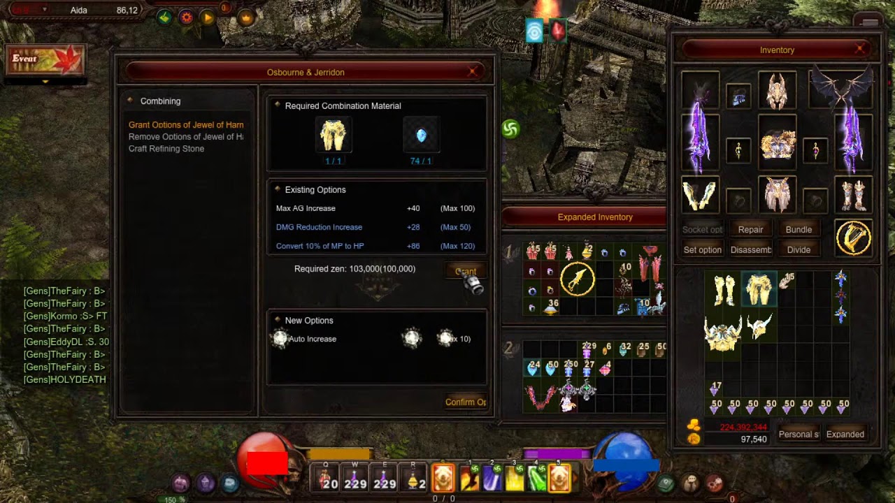 Jewel of Harmony Renewal test [Mu Online S16.1.3]