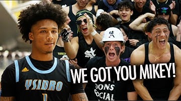 Mikey Williams Hostile Crowd HYPED Up Intense Playoff Game! San Ysidro vs St Augustine