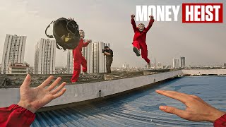 Parkour MONEY HEIST vs POLICE in REAL LIFE ''NEW MEMBER 4.0'' ( Epic Parkour Escape POV Chase )