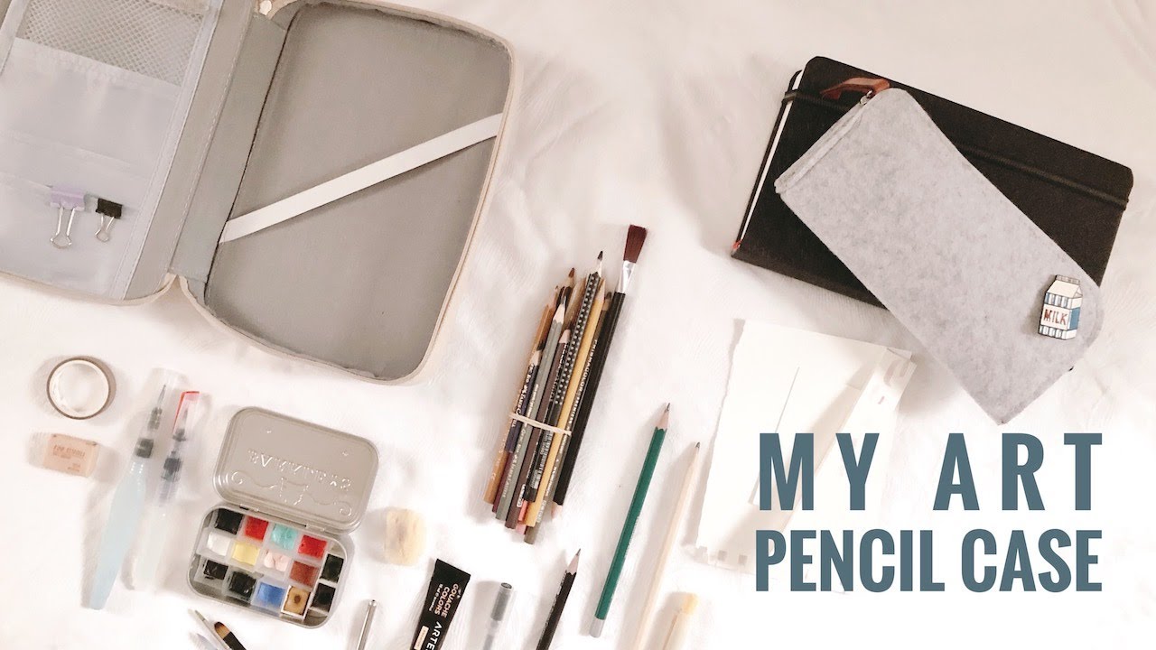 🥛 what's in my art pencil case. 