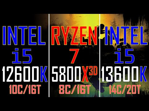 INTEL i5 12600K vs RYZEN 7 5800X3D vs INTEL i5 13600K // PC GAMES BENCHMARK TEST //