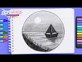 Cómo dibujar un PAISAJE EN EL LAGO con LÁPIZ - ideas de dibujos con lápiz