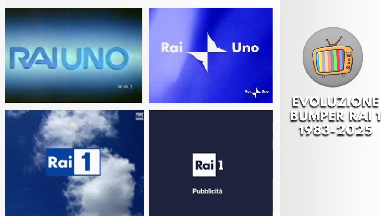 Evoluzione Bumper Rai 1 1983-2025
