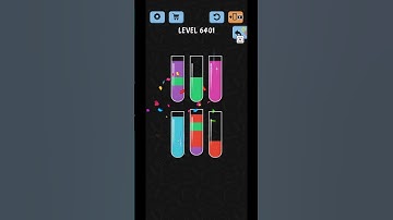 Water Color Sort Level 6401 Gameplay Solution